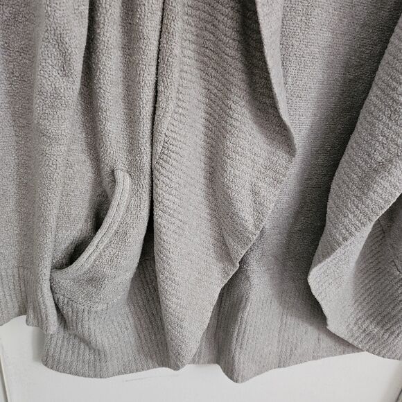 Barefoot Dreams Cozychic Lite Circle Cardigan XS‎ Small Dove Gray Sweater 452 - Picture 5 of 10